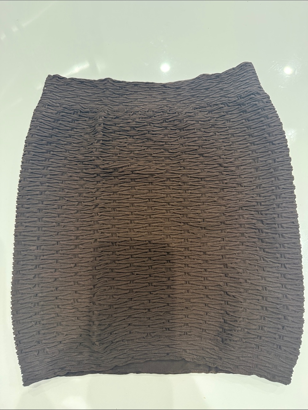 Guess Textured Brown Pencil Skirt